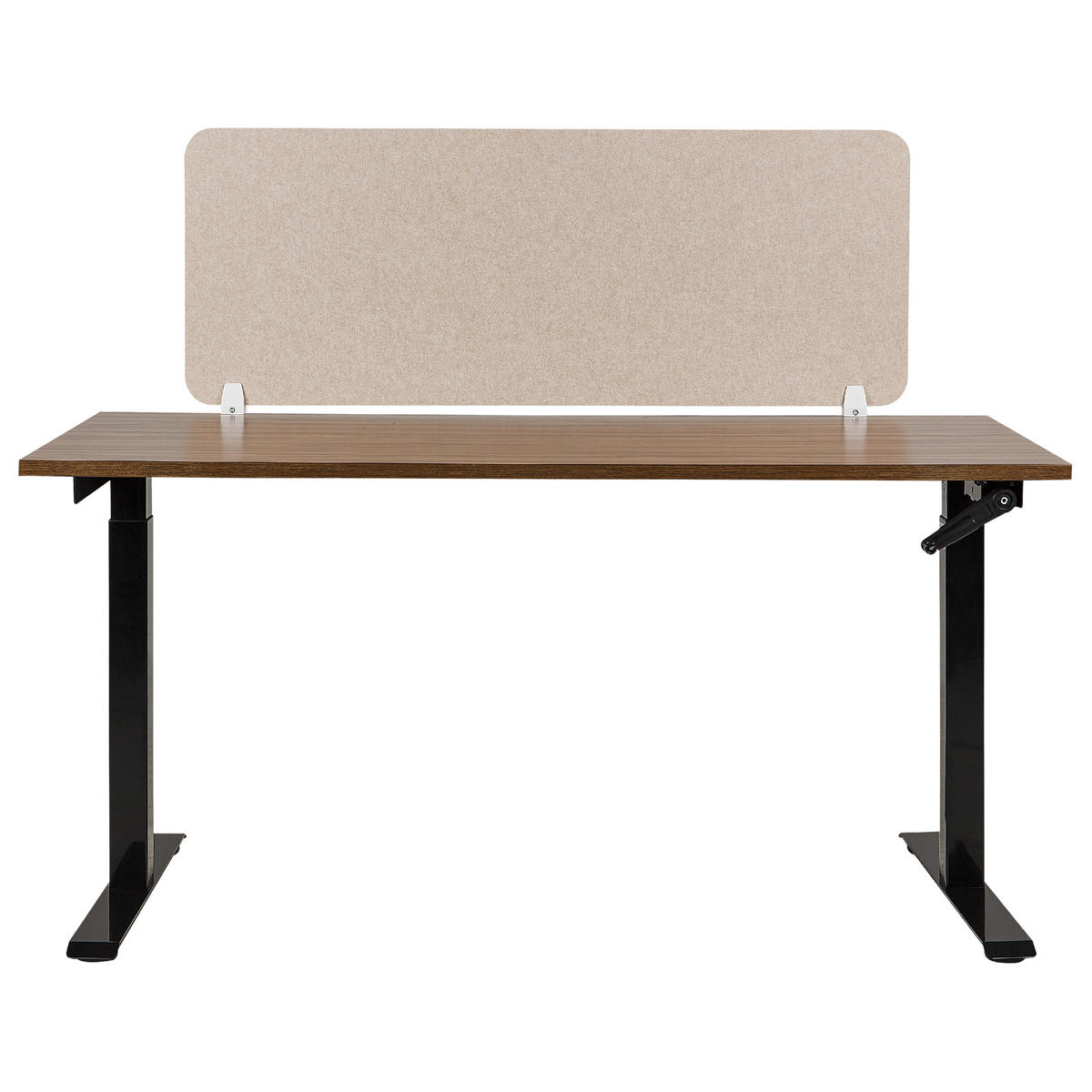 SCHREIBTISCHTRENNWAND Beige 120x1x50 Split - Beige, Kunststoff (1/120/50cm) - Beliani