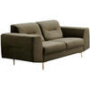 2-SITZER SOFA Venezia olivgrün mit goldenen Beinen - Goldfarben/Olivgrün, Textil (172/85/94cm) - Beautysofa