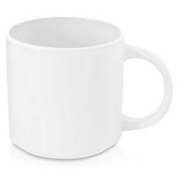 MONA PORZELLANBECHER B-WARE, Porzellan, weiß, 330 ml - Weiß, Naturmaterialien (0.33L) - Orion 
