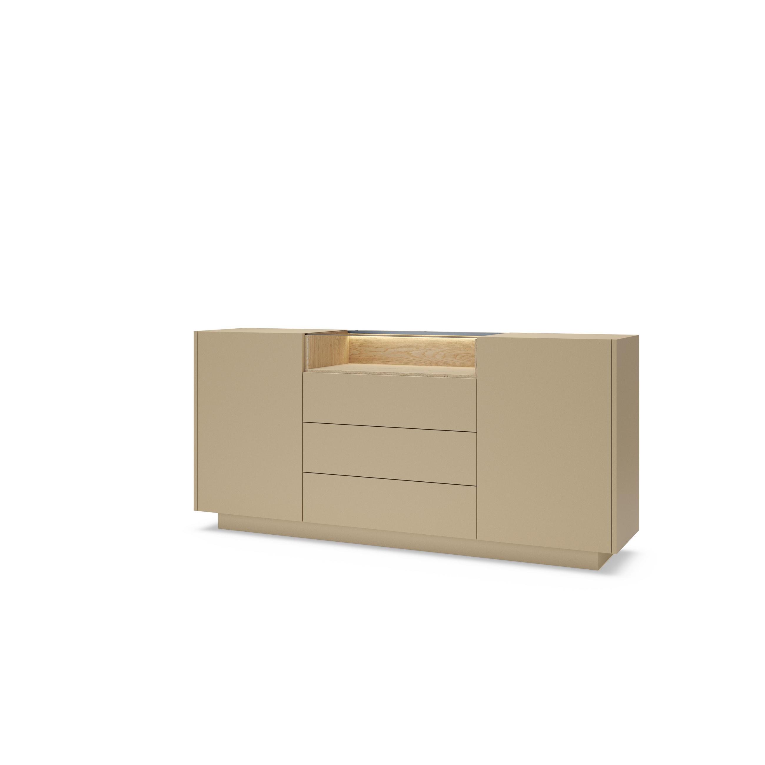 KOMMODE: Kakao + Cremona-Eiche, 176,4 x 83 x 39,5 cm - Braun, Holzwerkstoff (176.4/83/39.5cm) - 3XE LIVING