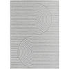 TEPPICH Outdoor Flachgewebe Boho Muster Polypropylen Balkon Grau Rechteckig 160x230 - Grau, Textil (160/230cm) - KADIMA DESIGN