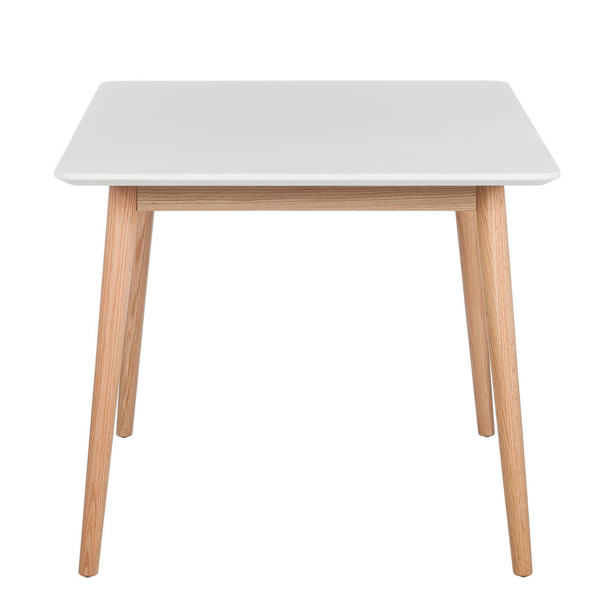 ESSTISCH - Eiche teilmassiv - Weiß, Holzwerkstoff (90/140/76cm) - home24