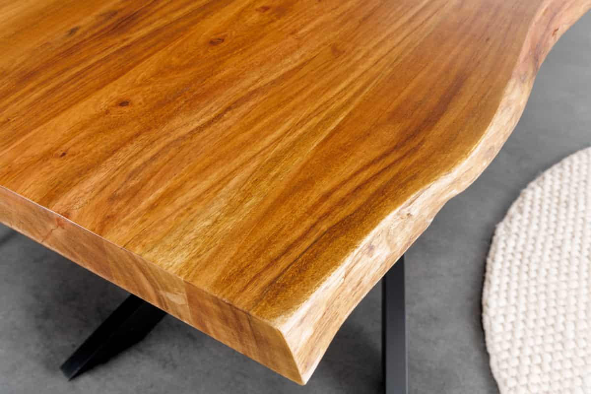 ESSTISCH MAMMUT Akazie 200cm - Schwarz/Braun, Holz/Metall (96/200/81cm) - riess-ambiente