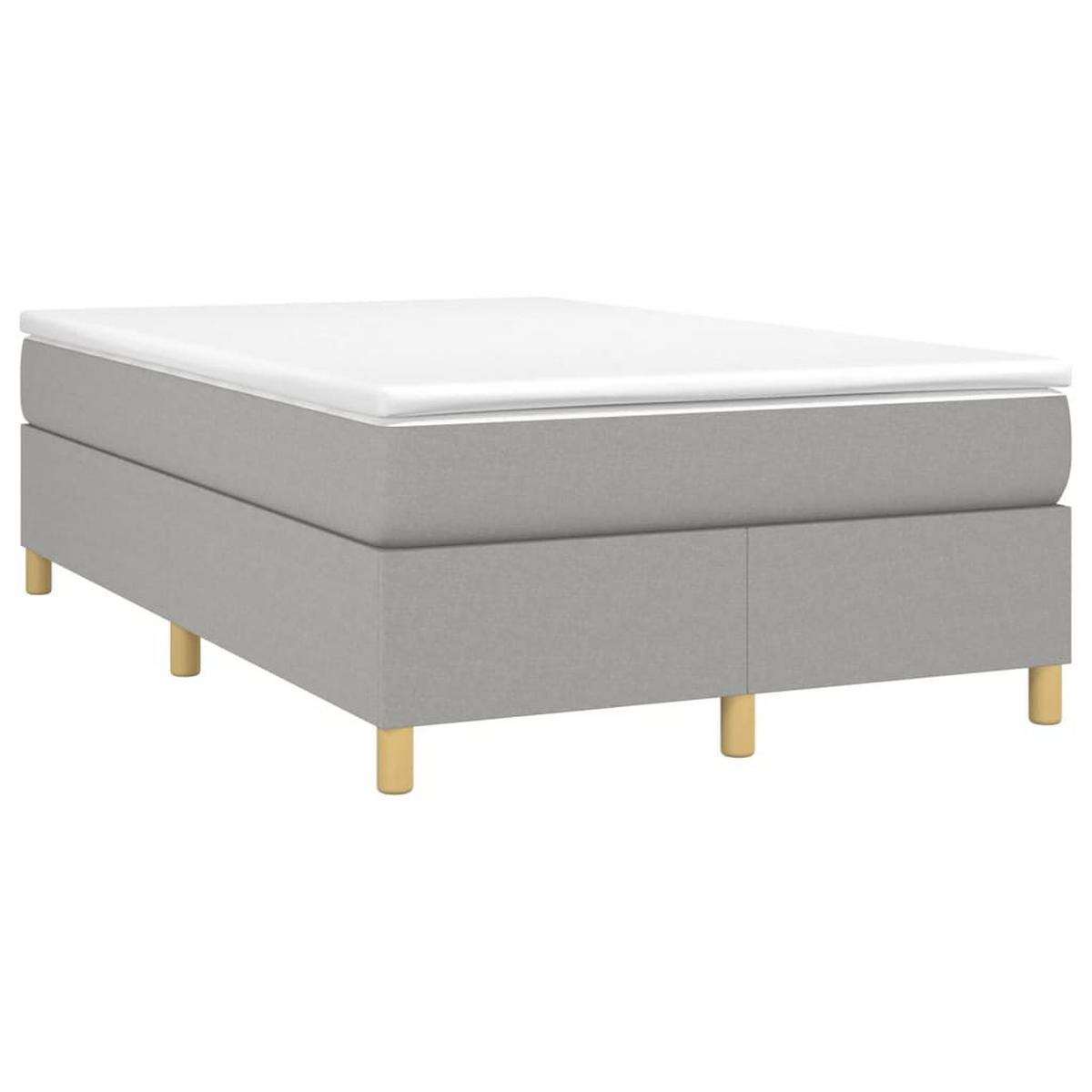 POLSTERBETT Raber 120/203 cm - Hellgrau, Holzwerkstoff (120/200cm) - Nettlife