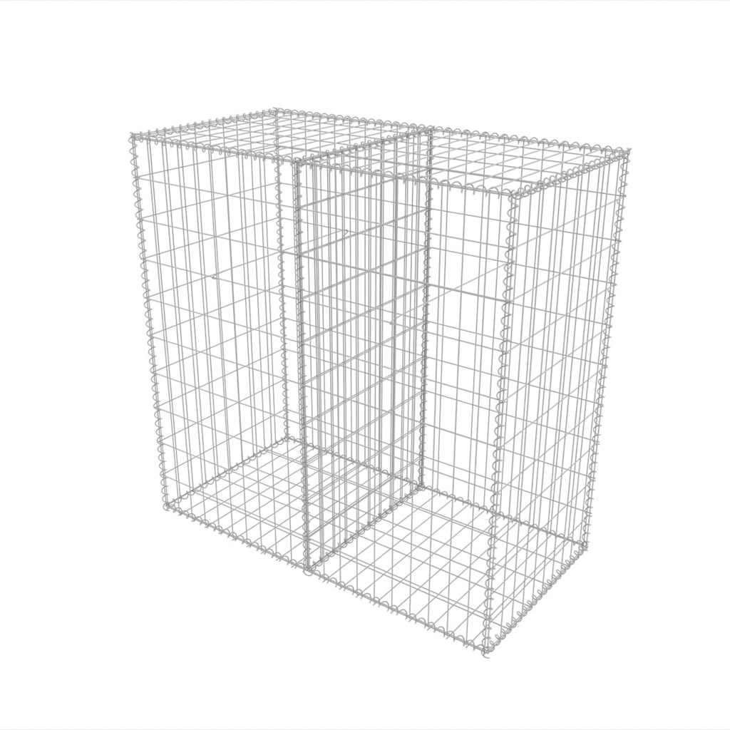 vidaXL Gabionenkorb Silber 50x100 cm