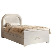 BETT Hellbeige BELLA Kontinental Scandinavian Style - Beige, Textil (120/200cm) - Sepro Meble