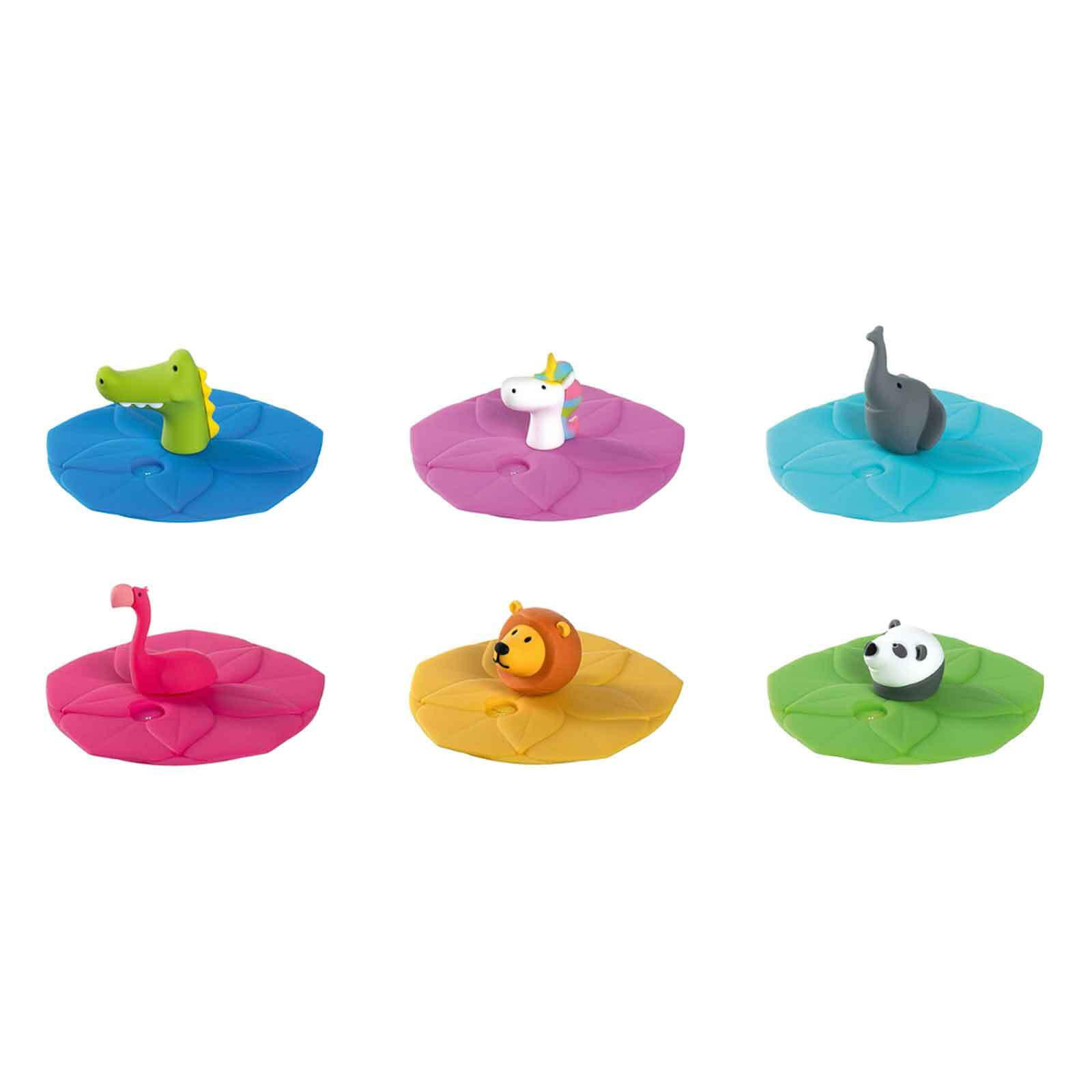 KINDERBECHER-DECKEL Bambini bunt 6er Set - Multicolor, Kunststoff (0.001L) - Leonardo Living