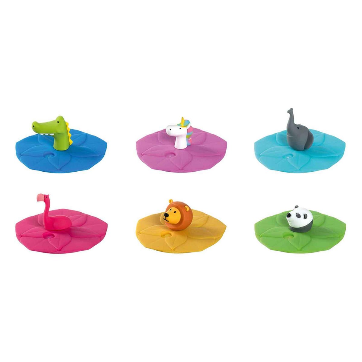 KINDERBECHER-DECKEL Bambini bunt 6er Set - Multicolor, Kunststoff (0.001L) - Leonardo Living