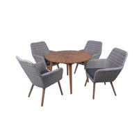 GARTEN-SITZGRUPPE Elvira 5-teilig Gartenmöbel-Set - Grau, Holz - DELUKE