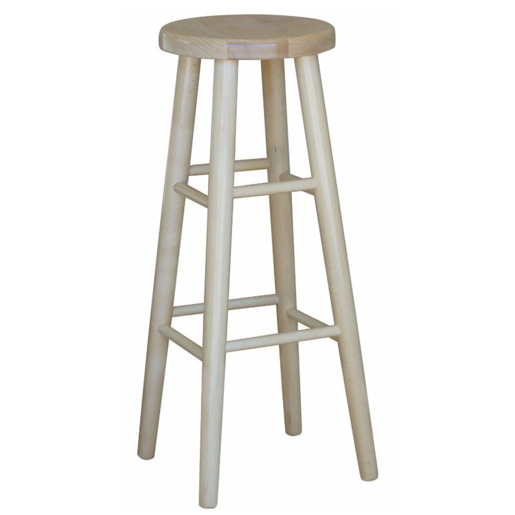 BARHOCKER aus Buchenholz 82 cm, lackiert - Buchefarben, Holz (30/82/30cm) - Koma