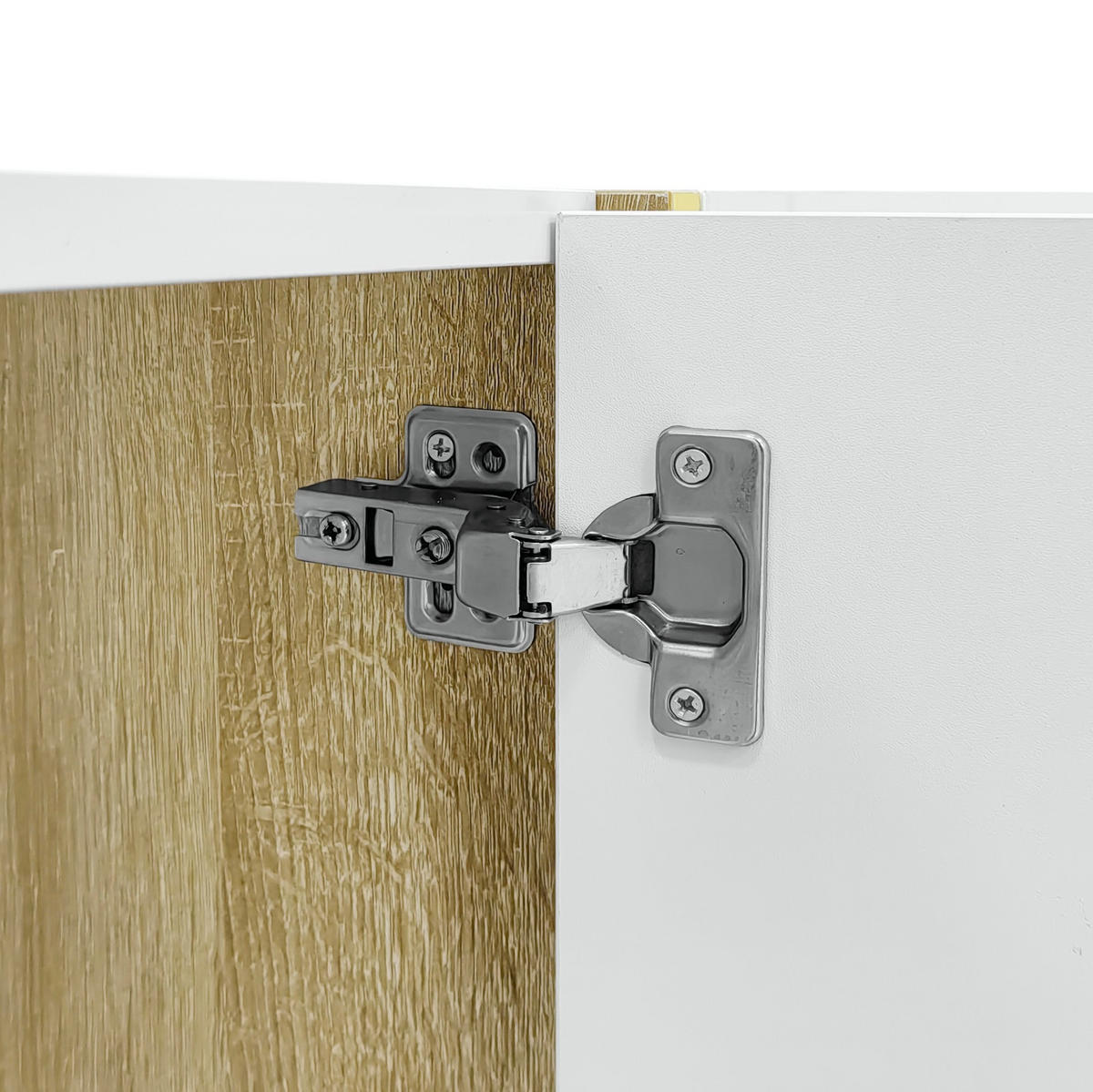 TV-ELEMENT 170/35/46 cm & 100/60/41,5 cm in Weiß Hochglanz mit Stauraum - Weiß, Holzwerkstoff (170/46/35cm) - Flora Grace