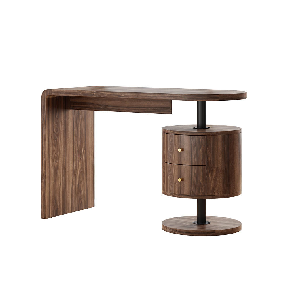 SCHREIBTISCH Lara Eiche rustikal 120 x 50 cm mit 2 Schubladen - Wildeiche, Holzwerkstoff (50/120/76cm) - Vicco