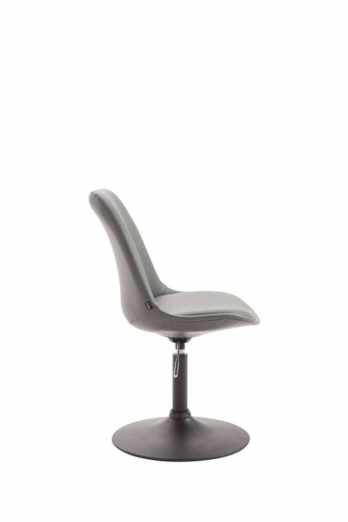 DREHSTUHL Lederlook grau - Schwarz/Grau, Textil/Metall (48/76/57cm) - CLP
