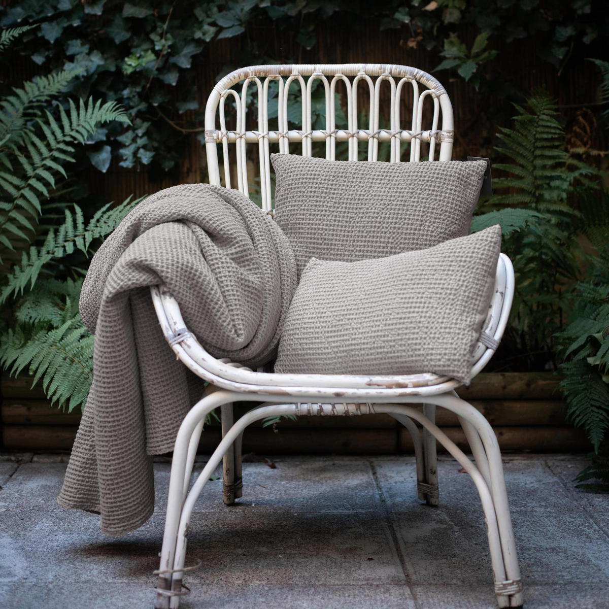 KISSEN Maia gewittergrau 30 x 50 cm - Graubraun, Textil (30/50cm) - Vivaraise