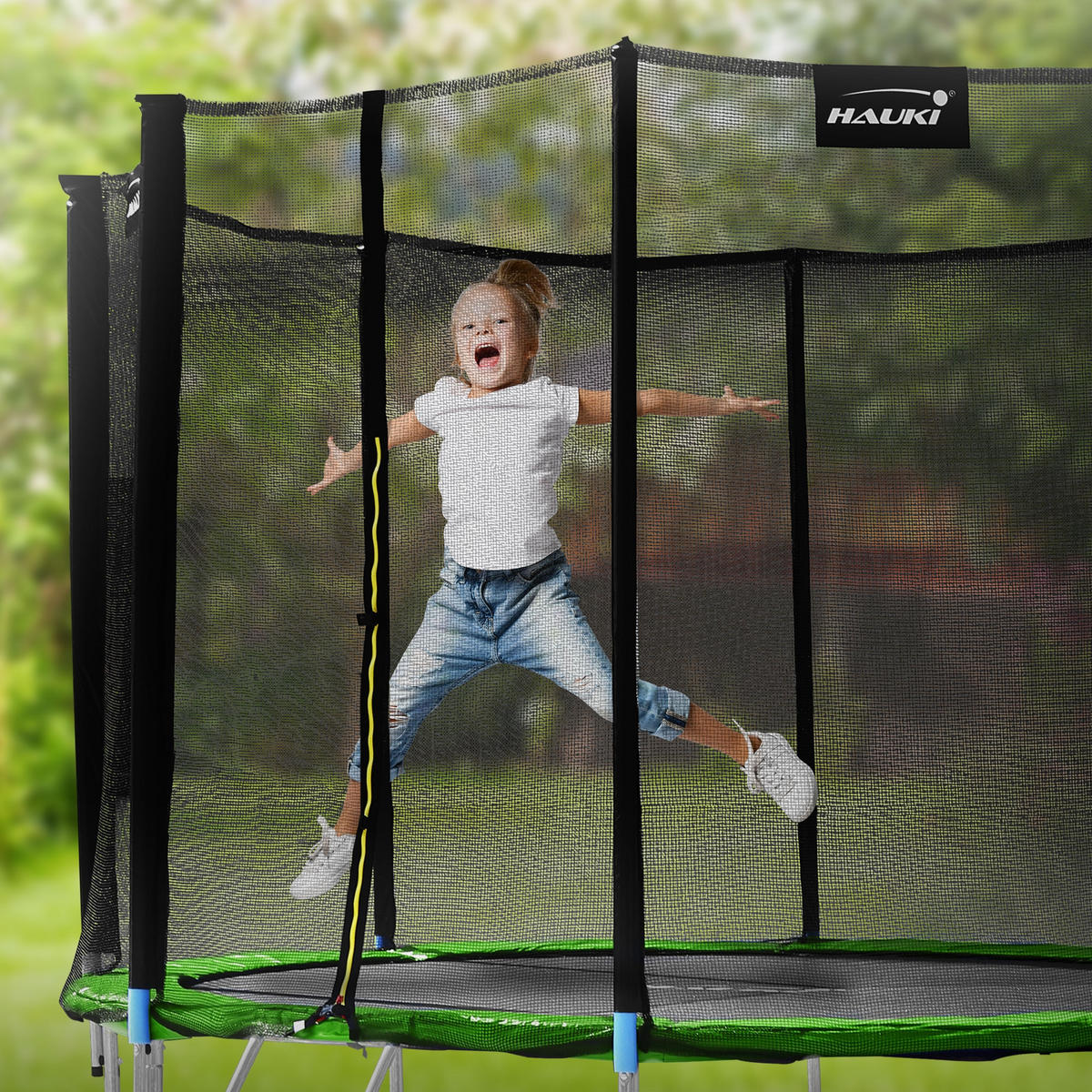 TRAMPOLIN 427 cm grün - Grün, Metall (427/260/427cm) - Hauki