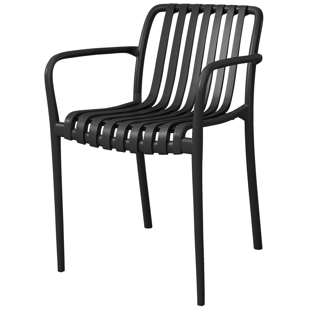 STÜHLE Schwarz 4 Stück - Schwarz, Kunststoff (55/81.5/58.5cm) - GiPP