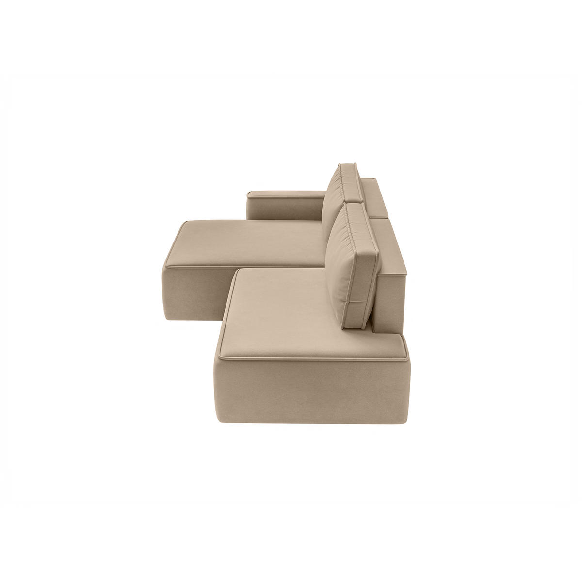 ECKSOFA Sarro mit Schlaffunktion, Beige - Beige, Textil (165/260cm) - Fedve
