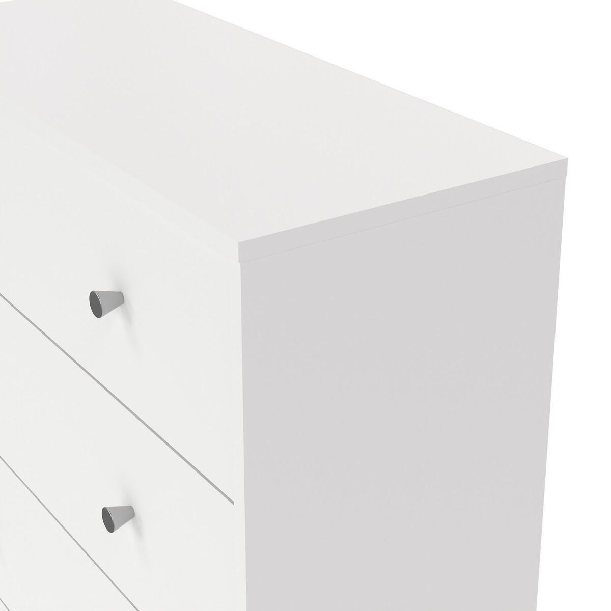 52. KOMMODE mit 5 Schubladen weiß lise 72,4/29,8/108,1 cm - Weiß, Holzwerkstoff (29.8/108.1/122.2cm) - Calicosy