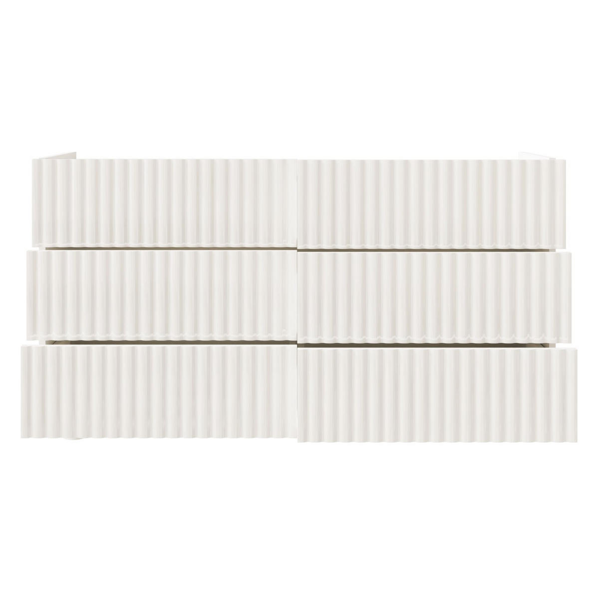 KOMMODE Fiorra Weiß Hochglanz, 147 cm - Weiß, Holzwerkstoff (144/84/38.8cm) - Selsey
