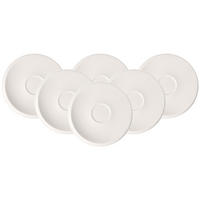 KAFFEEUNTERTASSE NewMoon weiß 17 cm 6er Set - Weiß, Keramik (17cm) - Villeroy & Boch