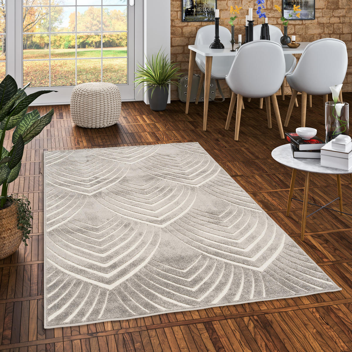 FLACHGEWEBE TEPPICH SEVILLA - Grau, Textil (200/290cm) - Pergamon