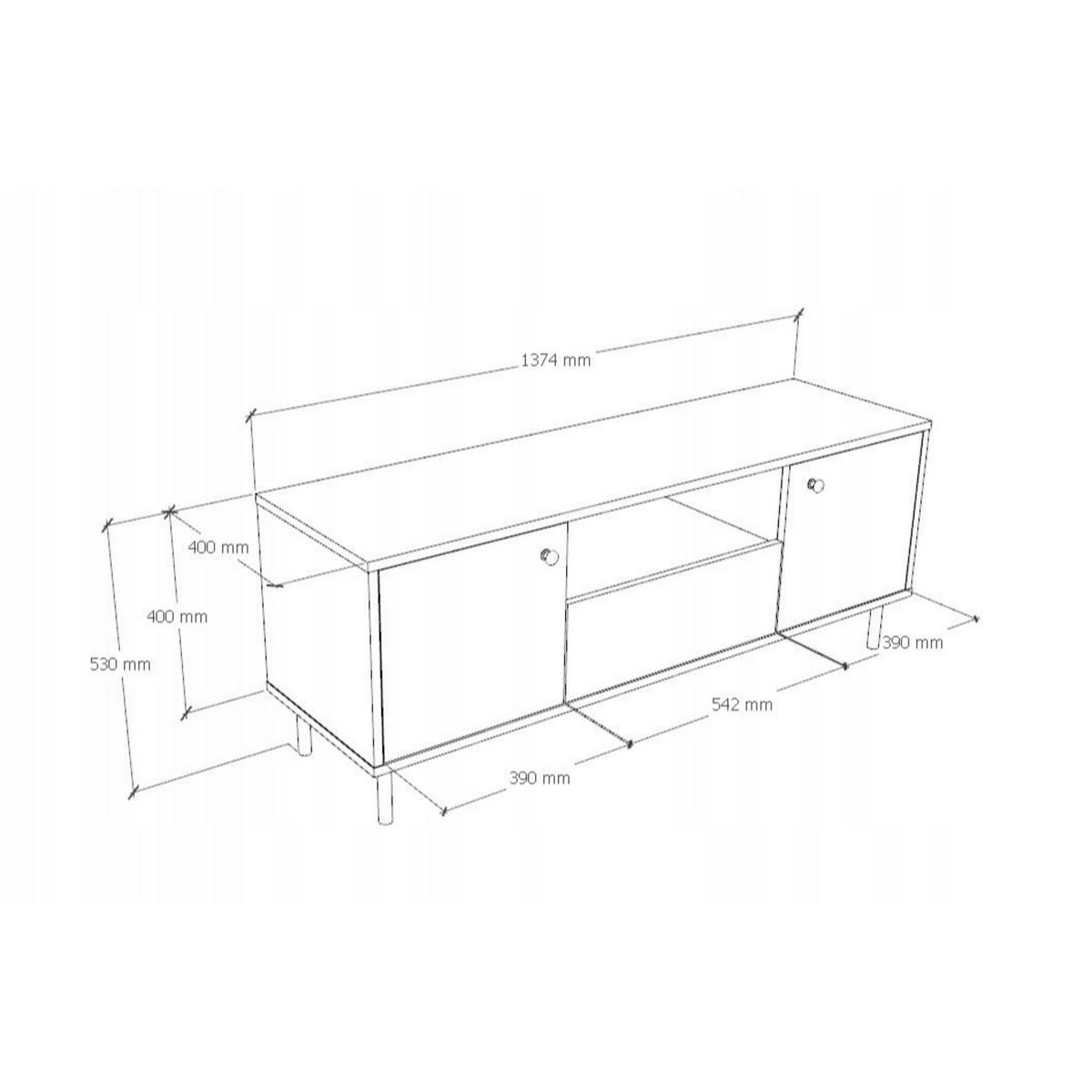LOWBOARD Venus - Kaschmir, Holzwerkstoff (138/53/40cm) - RAUMHIRSCH FURNITURE