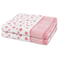 DUSCHTUCH Punkte allover 2er-Set - Rosa, Textil (50/100cm) - Ross