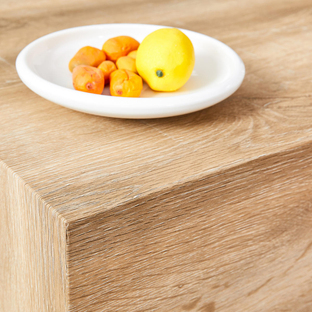 COUCHTISCH 90/50/30 cm holzfarben aus Holzwerkstoff mit Holzmaserung-Textur - Naturfarben, Holzwerkstoff (90/50/30cm) - OKWISH