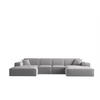 WOHNLANDSCHAFT Celes Premium Xs Opera - Hellgrau, Holzwerkstoff/Textil (342/73/165cm) - Fun Möbel