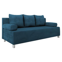 SCHLAFSOFA Dover Cord - Chromfarben/Blau, Holz/Kunststoff (192/86/80cm) - MIRJAN24