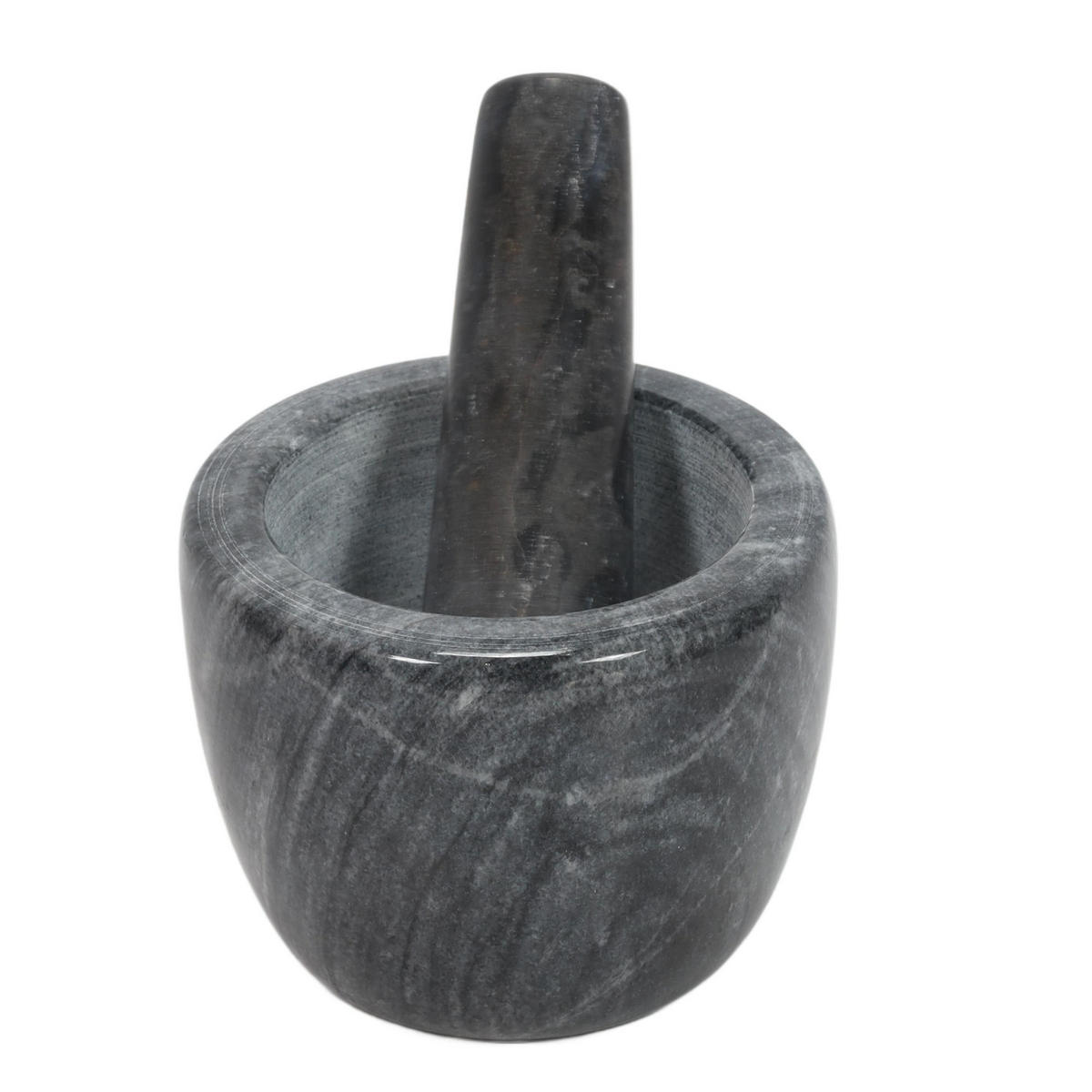 MARMORMÖRSER Gavi 12/12/9 cm - Schwarz, Stein (12/9/12cm) - Excellent Houseware