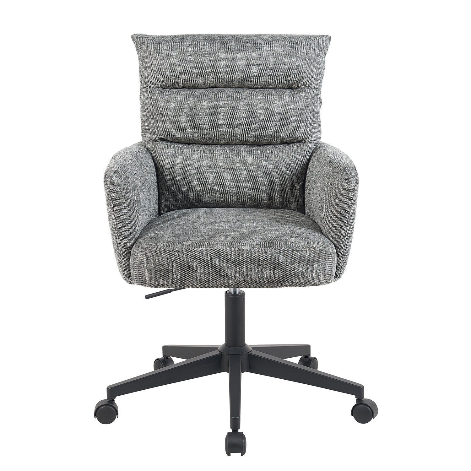 BÜROSTUHL Mika-Riko - Schwarz/Grau, Textil/Metall (59/91/66cm) - DUBI Möbel