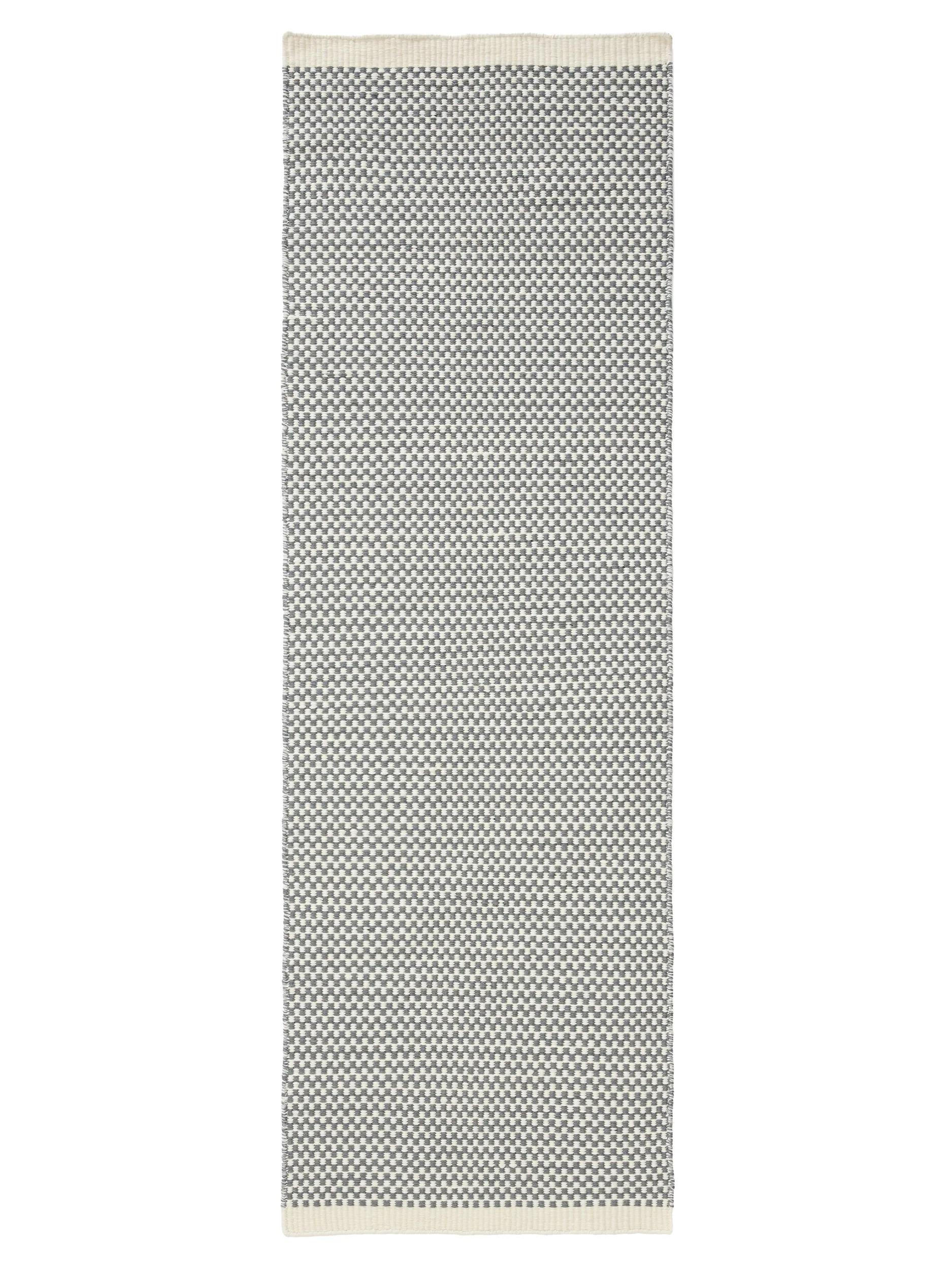 WOLLTEPPICH-LÄUFER Laura handgewebt 80/250 cm - Grau, Naturmaterialien/Textil (80/250cm) - benuta Pure