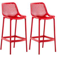 BARHOCKER 2er Set Aero rot - Rot, Kunststoff (45/105/53cm) - TPFLiving