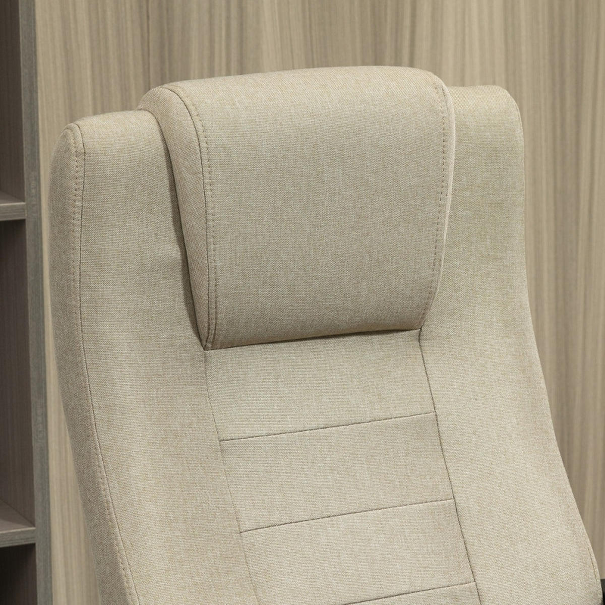 DREHSTUHL 76/62/110-119 cm Beige aus Polyester mit Wippfunktion - Beige, Kunststoff (62/119/76cm) - OKWISH