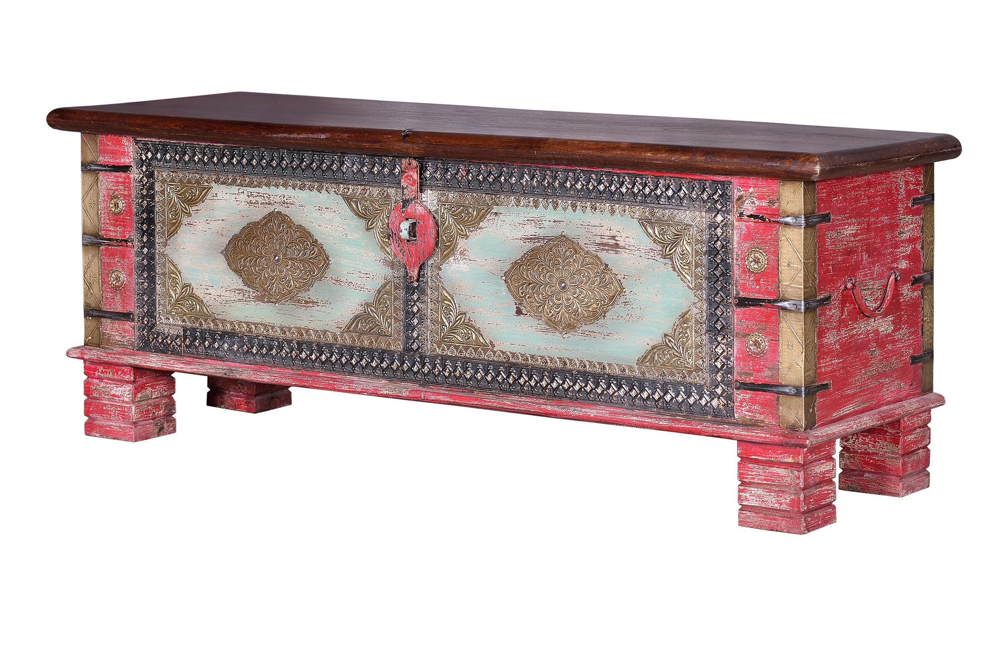 TRUHE aus Mangoholz - Rot, Holz (116/45/40cm) - Giner y Colomer
