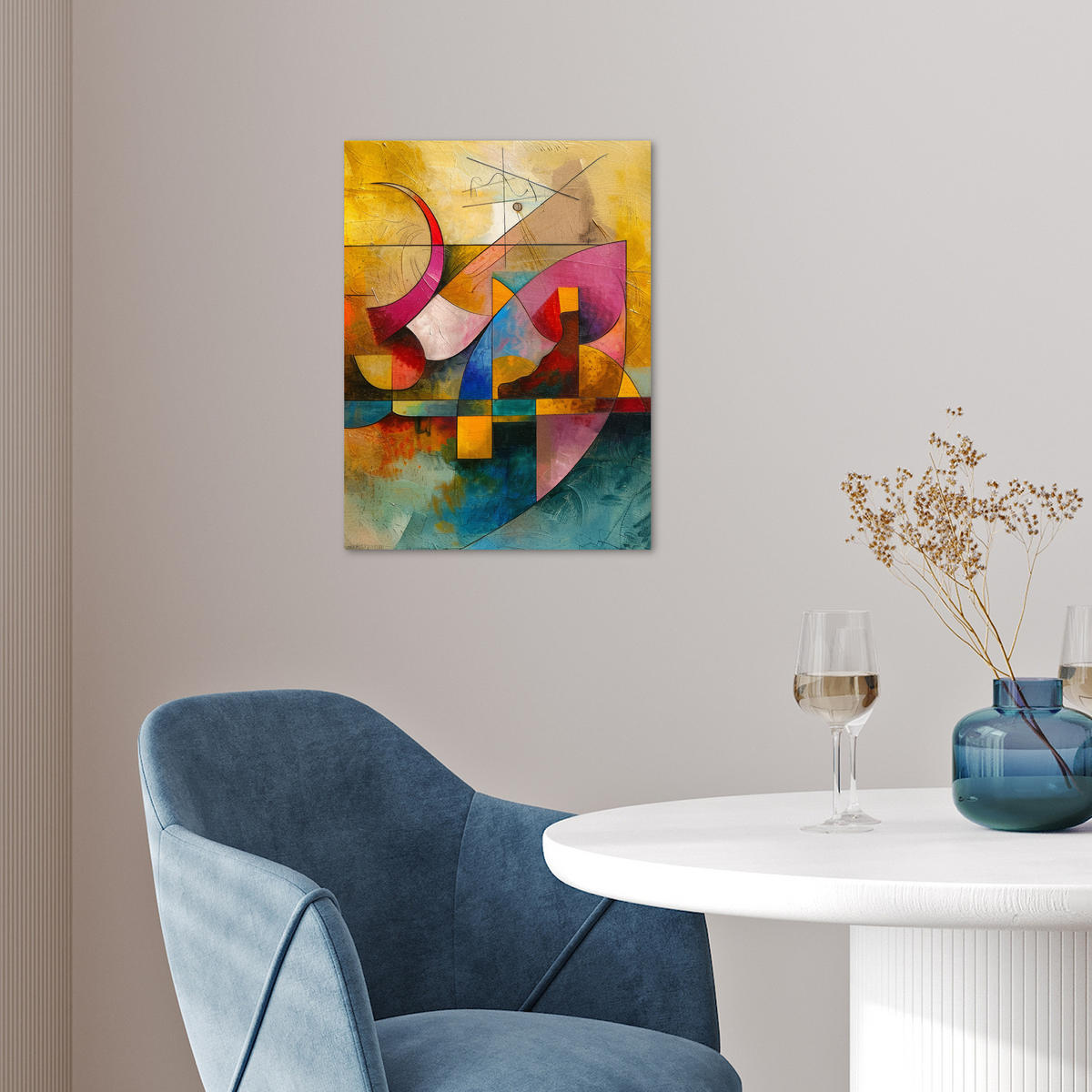 POSTER Kunst - Abstrakt - Modern 30x40 cm - Gelb, Papier (30/40/0.1cm) - MuchoWow