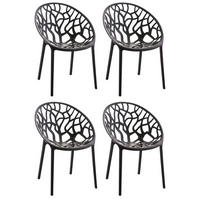 STUHL Holle - 2er Set schwarz - Schwarz, Kunststoff (59/60/80cm) - TPFLiving
