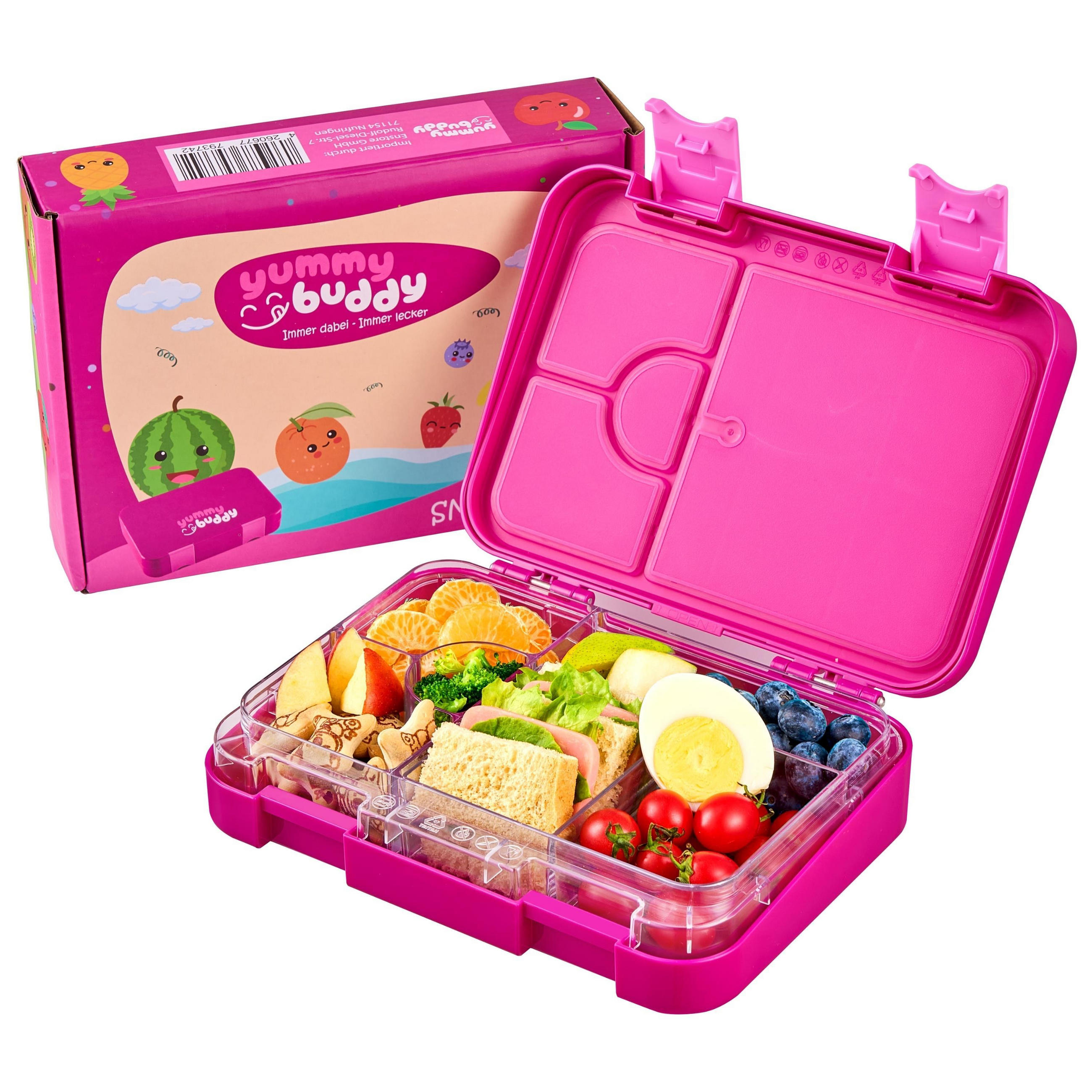 SNACKBOX mit Klick-Verschluss BPA-Frei Tritan Pink - Pink, Kunststoff (15/4.5/21cm) - Ecosa