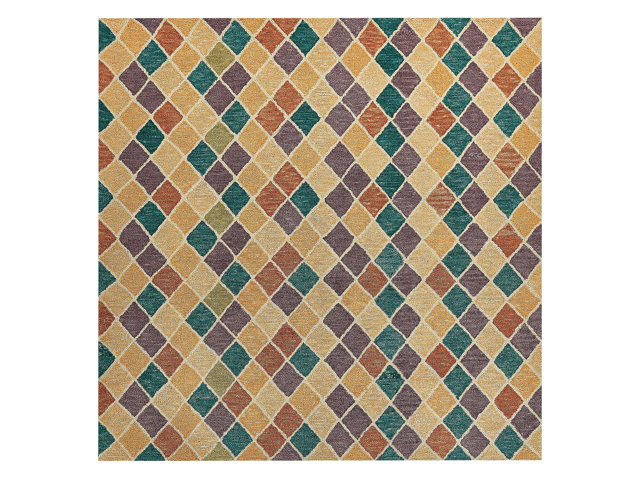 KURZFLOR-TEPPICH Keskin 200/200 cm - Multicolor, Textil (200/200cm) - Beliani