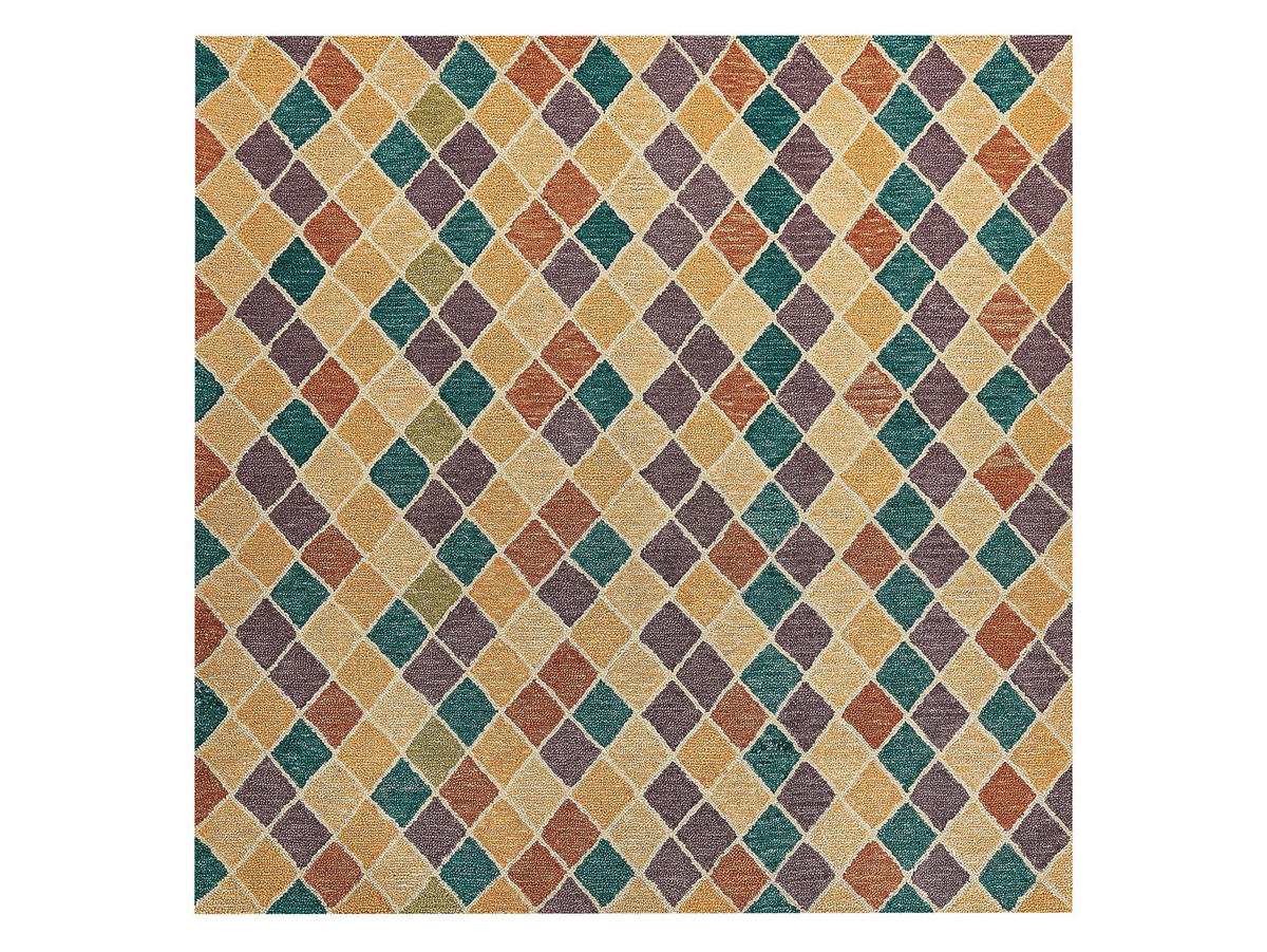 KURZFLOR-TEPPICH Keskin 200/200 cm - Multicolor, Textil (200/200cm) - Beliani