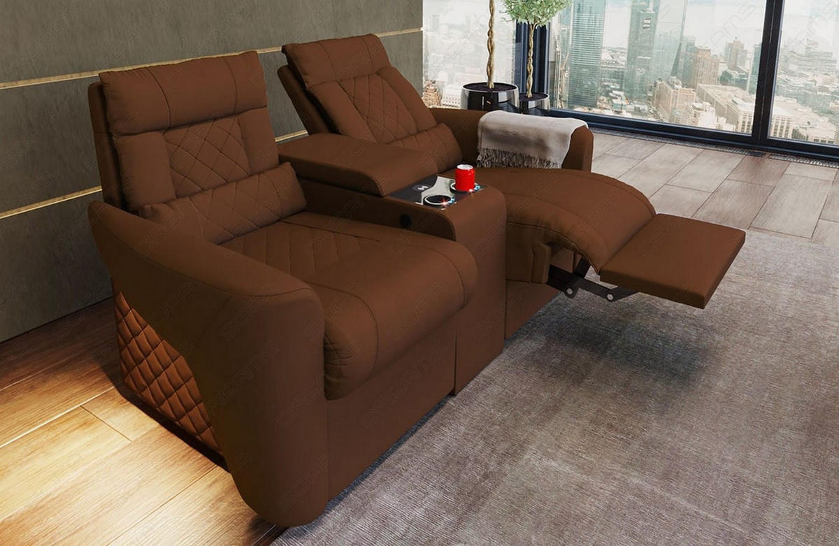 KINOSESSEL Kinosessel Relax Hellbraun - Hellbraun, Kunststoff (190/94/92cm)