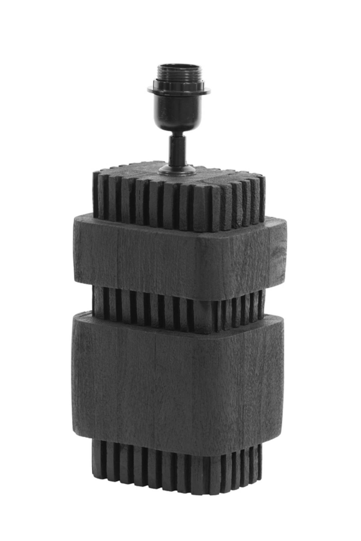LAMPENFUSS Sakura Schwarz 17/13/37 cm - Schwarz, Holz (17/13/37cm) - Light & Living