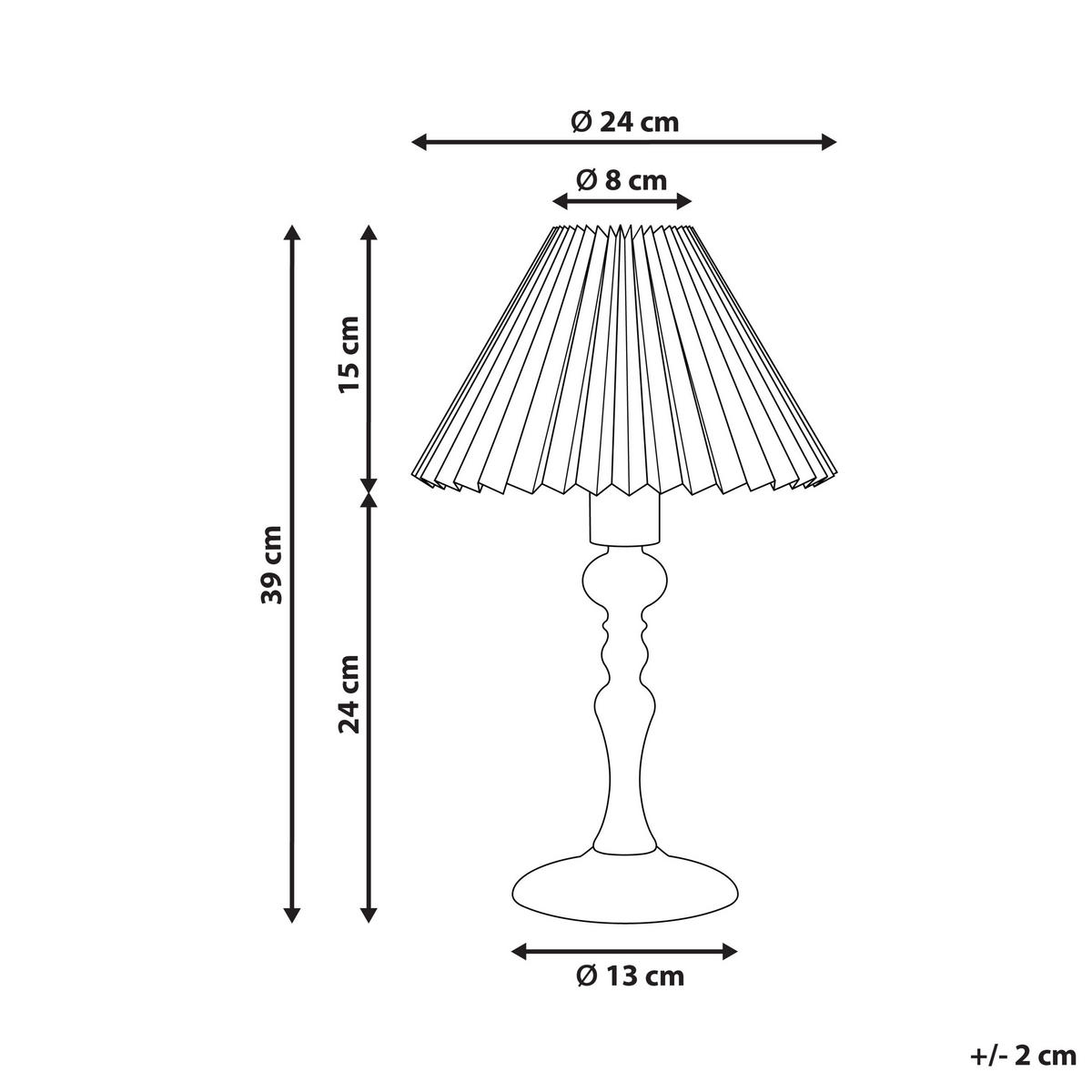 TISCHLAMPE Cooks 24/24/39 cm - Weiß, Holz (24/24/39cm) - Beliani