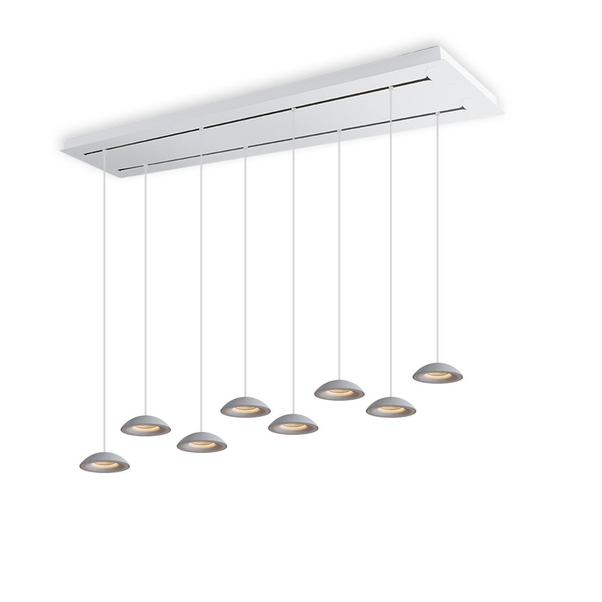 LED-HÄNGELEUCHTE Santa Air 8-flammig Weiß - Weiß, Metall (11/11/3.2cm) - s.luce
