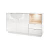 SIDEBOARD Metro Einsatz in Eiche Nordic - Silbereichenfarben, Holzwerkstoff (153/88/38cm) - Vladon