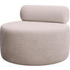 SESSEL Noelle rund, Dunkelbeige Boucle 90 x 90 x 78 cm - Beige/Schwarz, Kunststoff/Textil (90/78/90cm) - WFL GROUP