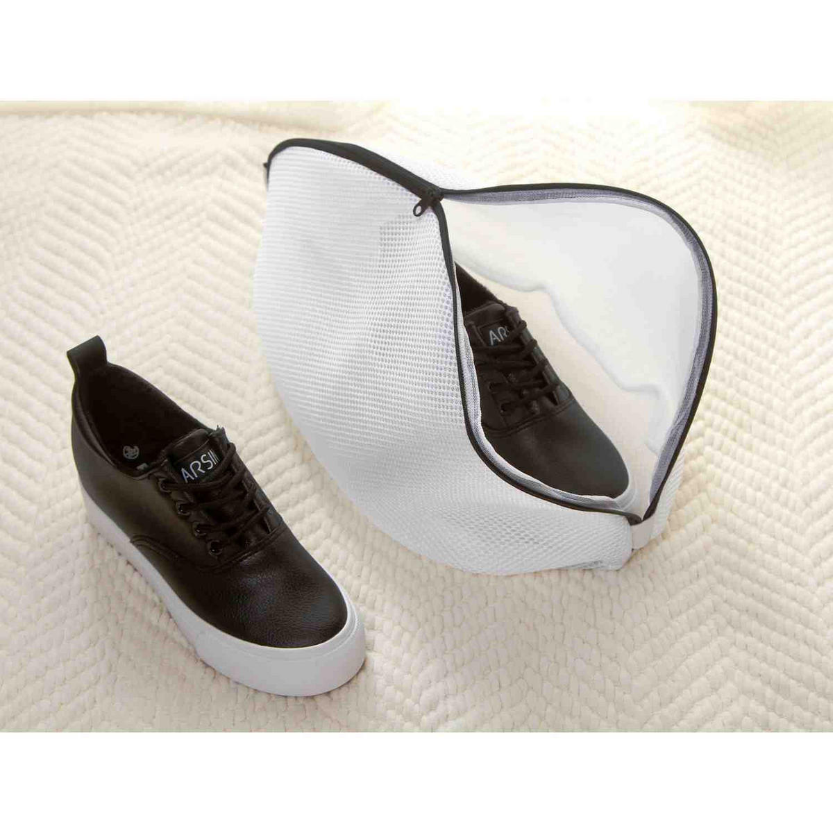 WÄSCHENETZ FÜR SCHUHE BIS GRÖßE 48 Wäschenetz - Weiß, Textil (18/18/38cm) - Lieblings Ding