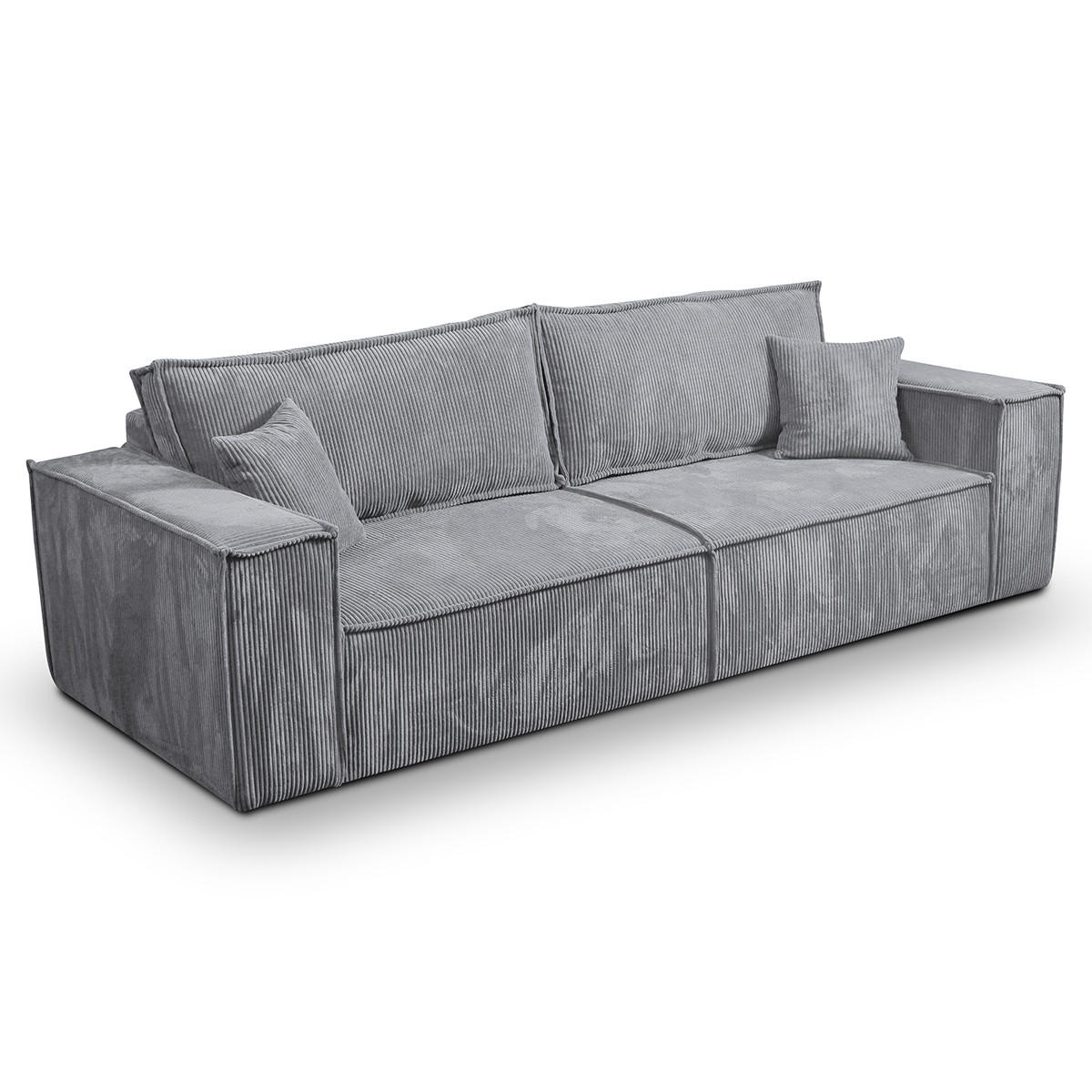 SOFA Isaac 4 Sitzplätze Hellgrau - Grau, Holzwerkstoff (255/85/105cm) - Petits-meubles