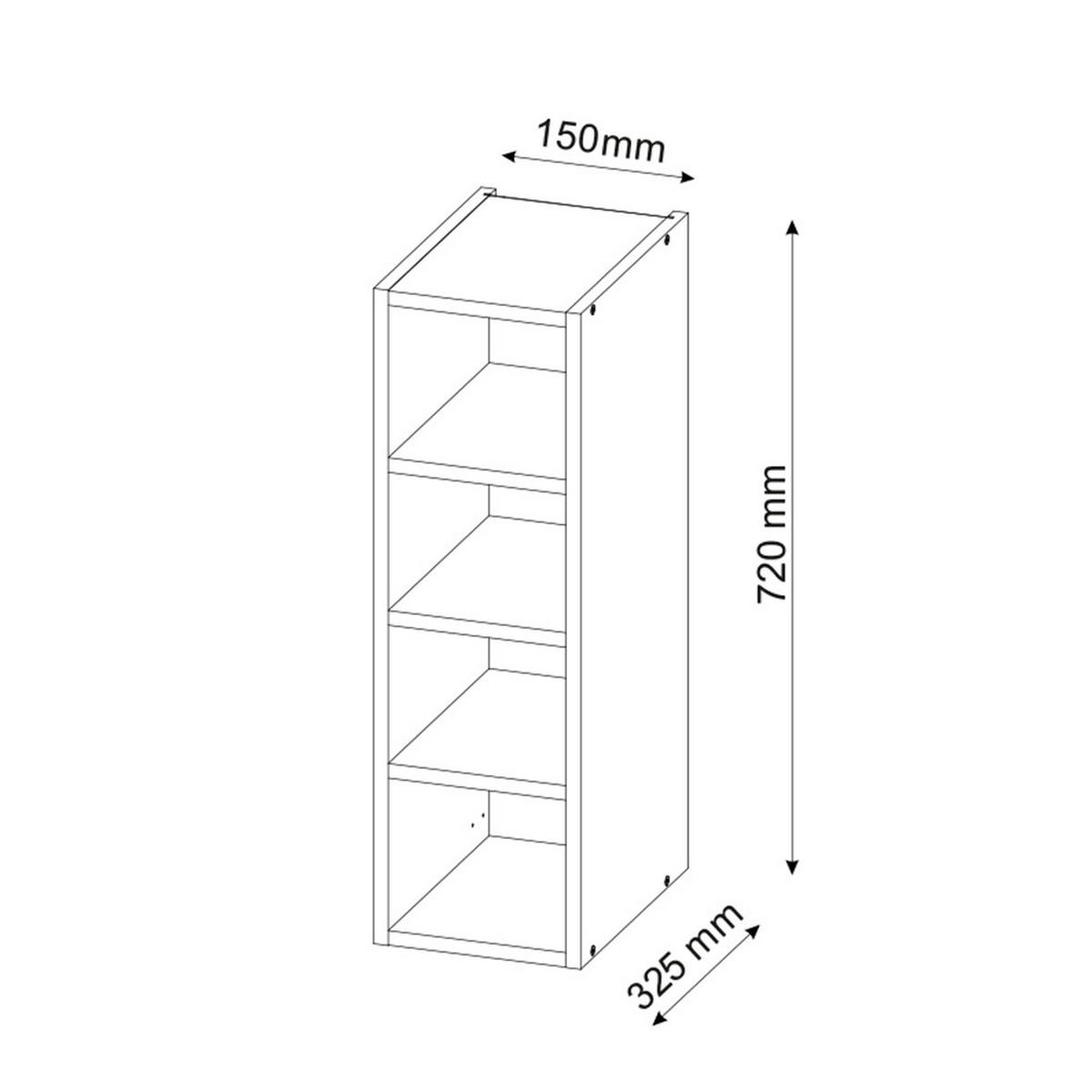 HÄNGESCHRANK Fame-Line Anthrazit 15 cm - Anthrazit, Holzwerkstoff (15/72/32.5cm) - Vicco